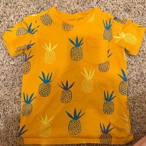 Tea Collection Orange Pineapple Print Kids Tee